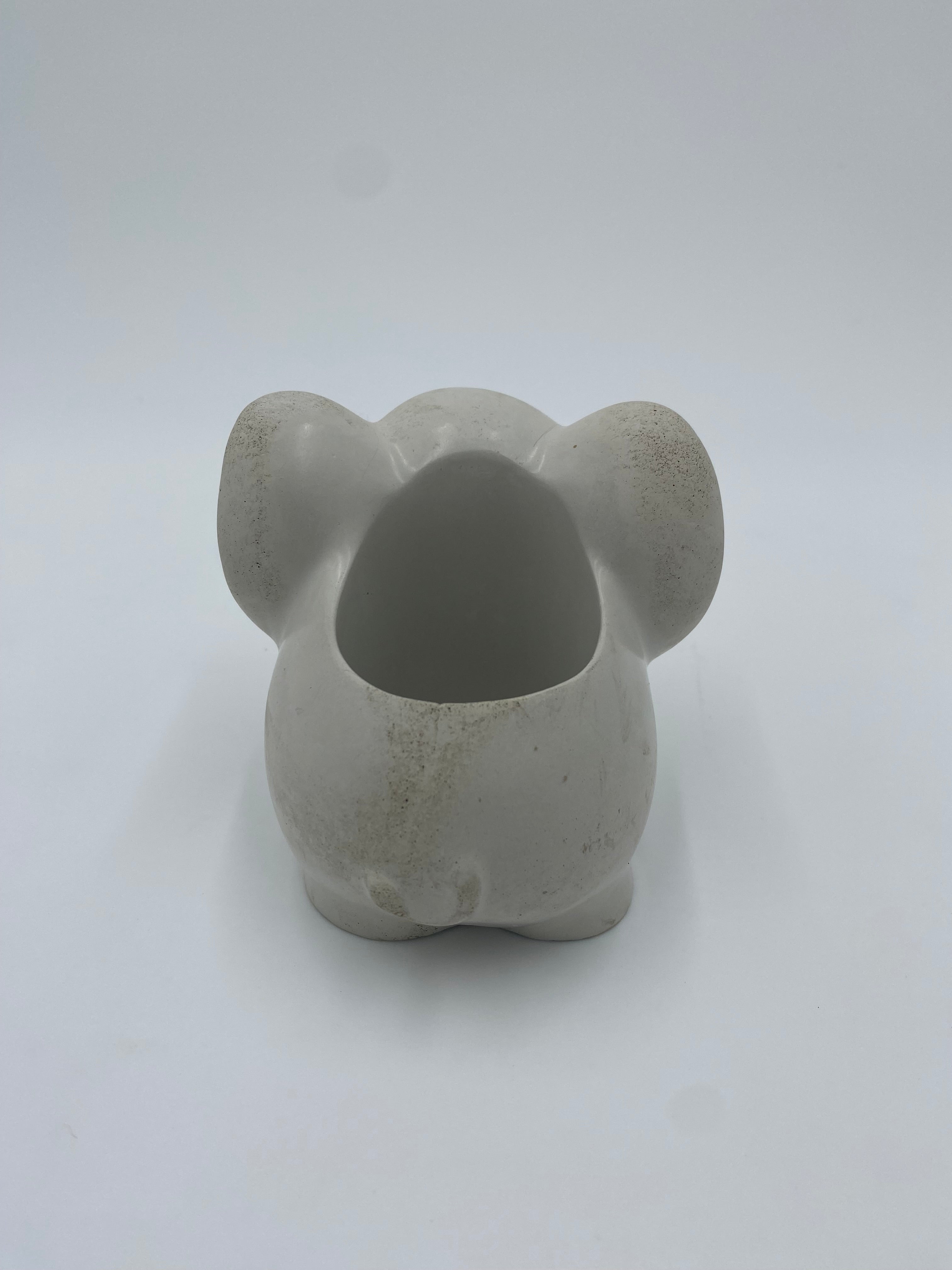 Concrete Elephant Planter with Succulent