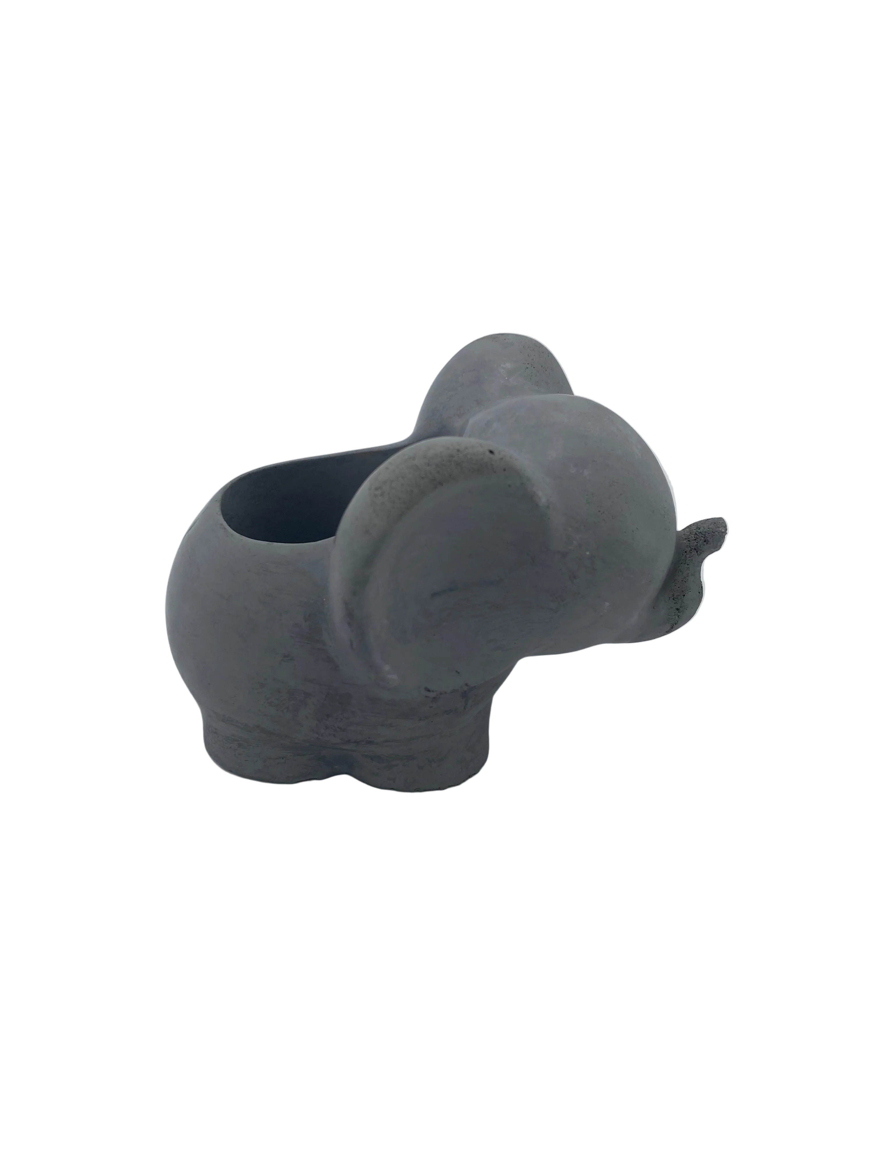 Concrete Elephant Planter with Succulent